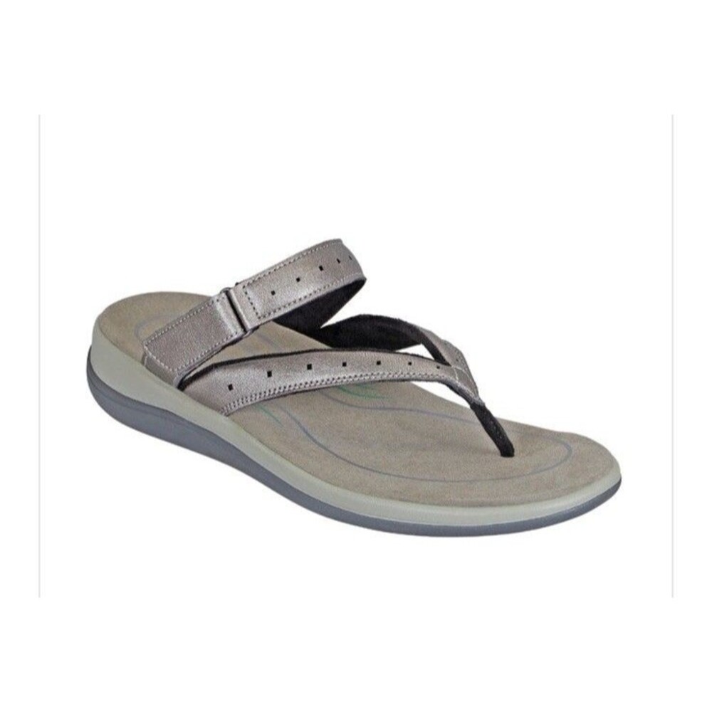 OrthoFeet Gaya Sandals Arch Support Slides Slip On Flat Orthodic Shoes Sz 7 B Wm